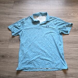Under Armour Light Blue Polo Shirt with Pattern
